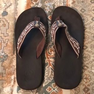Brown Reef Flip-Flops